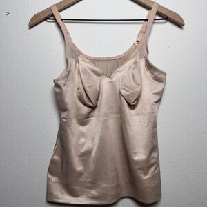 Ruby Ribbons Slimming Tank Top‎ 38" Tan Shimmer Shaping Toning Adjustable